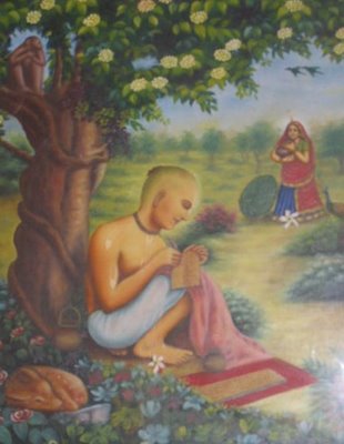 Rupa Goswami has Darshan of Srimati Radharani
